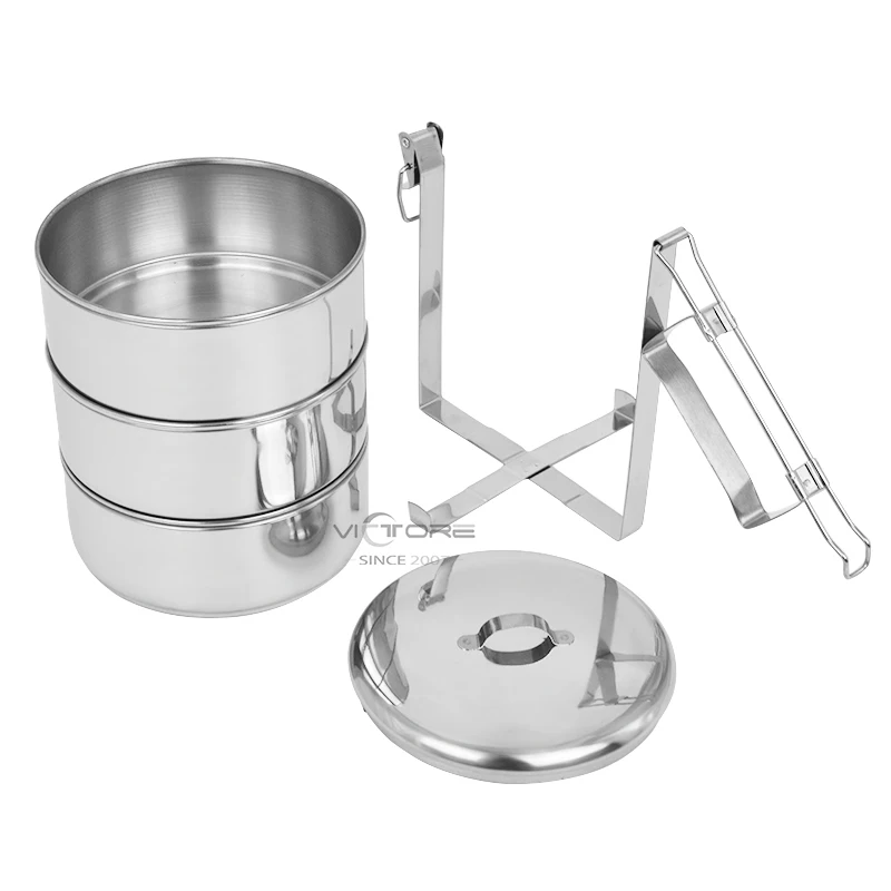 Large Capacity 3/4/5 Pcs Stainless Steel Durable Lunch Box Food Container Leakproof
