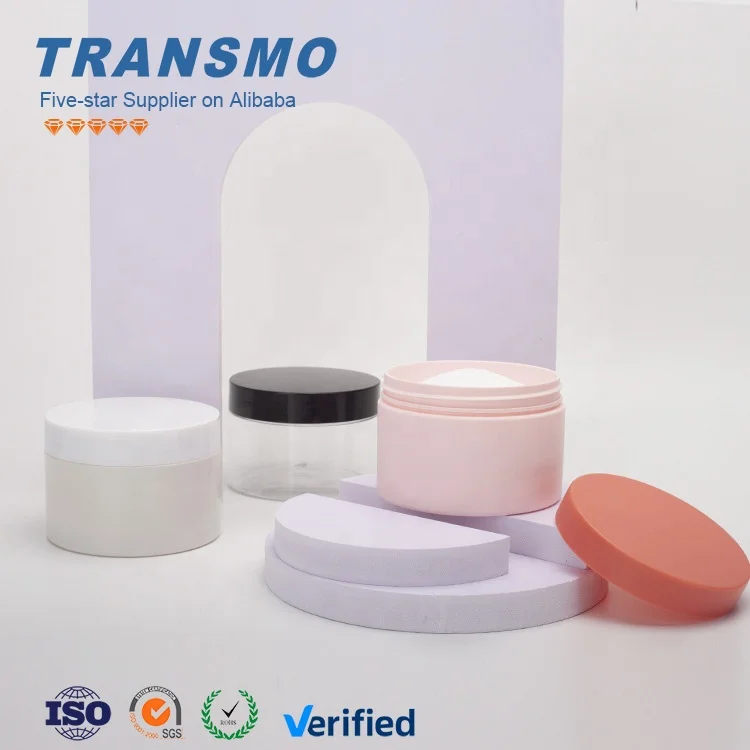 Private label 300ml hair cream jar custom frosted cream jars 300g pet oem cream jar cosmetic with free samples