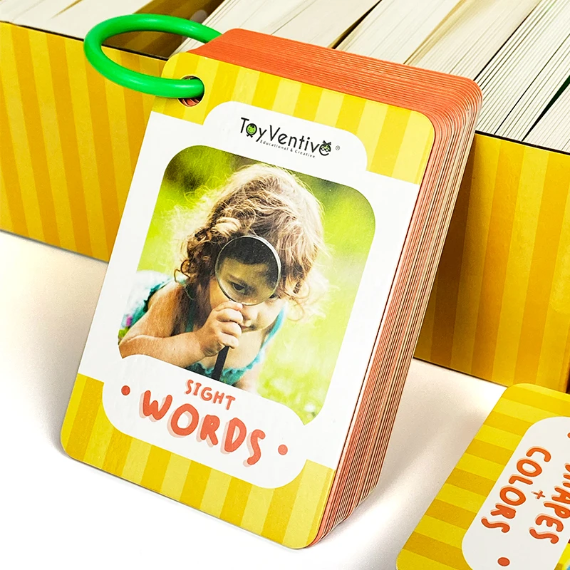 Custom Learning Intelligent Baby Children Printing English Alphabet Words Kids Cognitive Cards Educational Toddler Flash  Cards