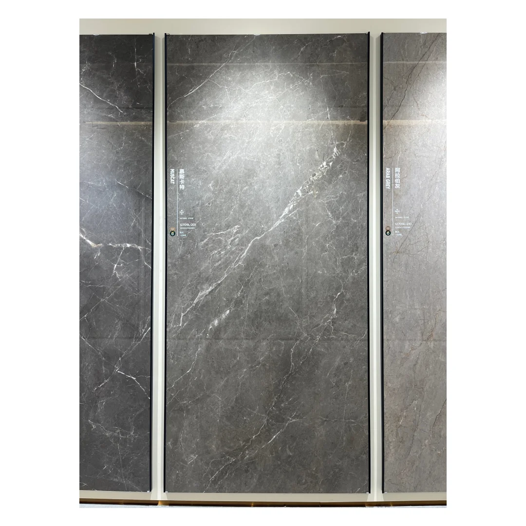 Italian Bathroom Stone Tiles 1200*2700mm Dark Grey Porcelain Ceramic Floor Tiles Sintered Stone Product