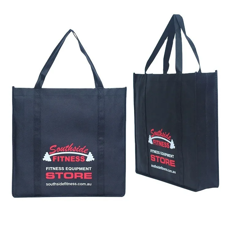 Custom Logo Printed Large Non-woven Bag Promotional Reusable Grocery Totes Bag Gift Heavy Duty PP Non Woven Shopping Bag