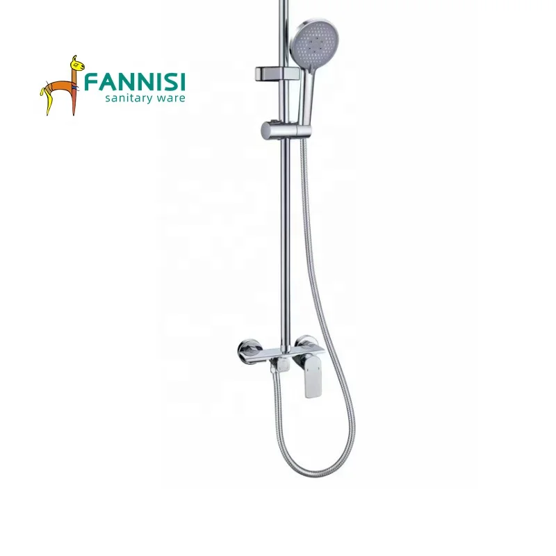 Cheap shower mixer faucet wall mounted rainfall shower tap system bathroom shower set