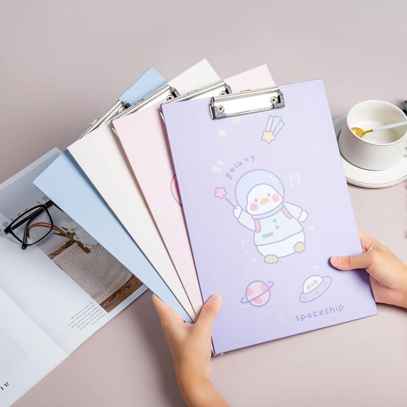 Wholesale Novelty Stationery Promotion Customized Logo Hard cover Colorful Carton Printed A4 Paper Clipboard For Kids