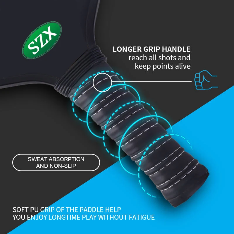 Popular Customized Pickle Ball Paddle Polypropylene Honeycomb Core Graphite Face Cushion Pickleball Paddle set