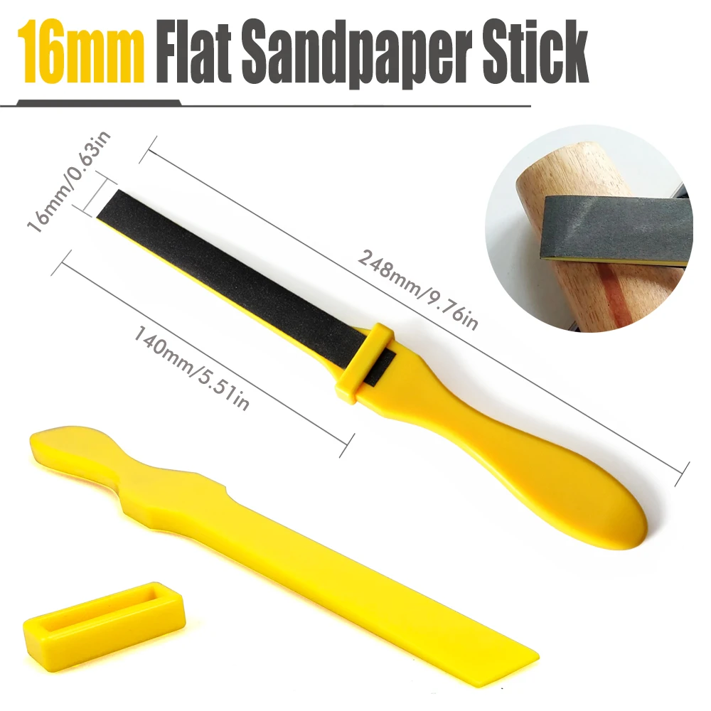 4pcs Hand Sanding Tools Roll Half Round Polishing Roll Abrasive Sandpaper Holder Clamp Sandpaper Sanding Bar Set