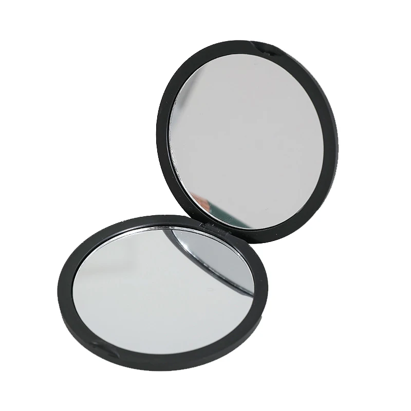 wholesale folding round pocket mirror portable double-sided flip cosmetic mirror accept design DIY cosmetic mirror