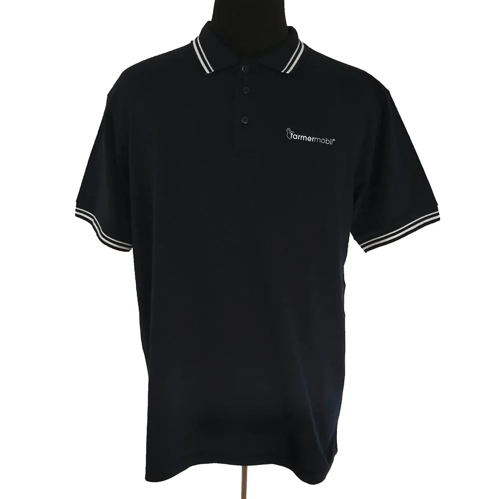 US Polo Golf Polo Shirts For Men Black Short Sleeve 100% Cotton Pique Fabric 3 Button Office Uniform Design Polo Shirt