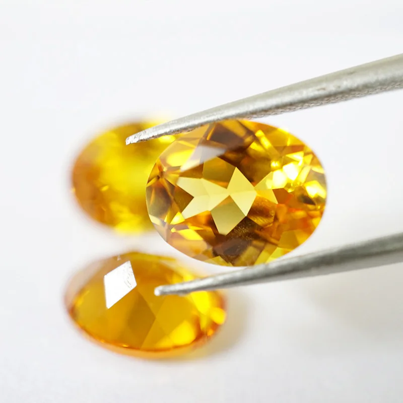 Hailer wholesale oval shape price Lab Grown gemstone Hydrothermal created synthetic corundum sapphire loose stones