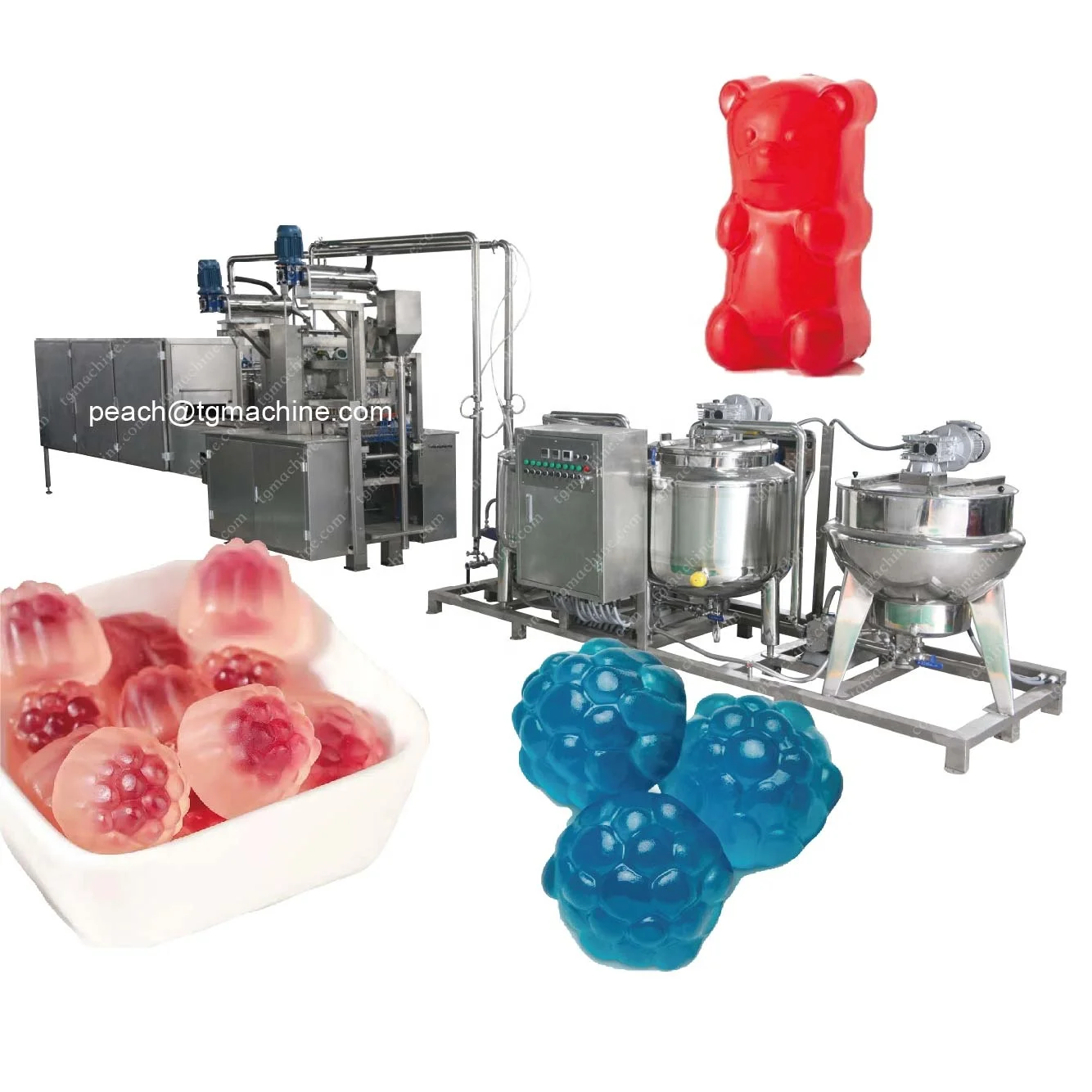 Automatic Small Scale Gummy Making Machine Jelly Candy Price