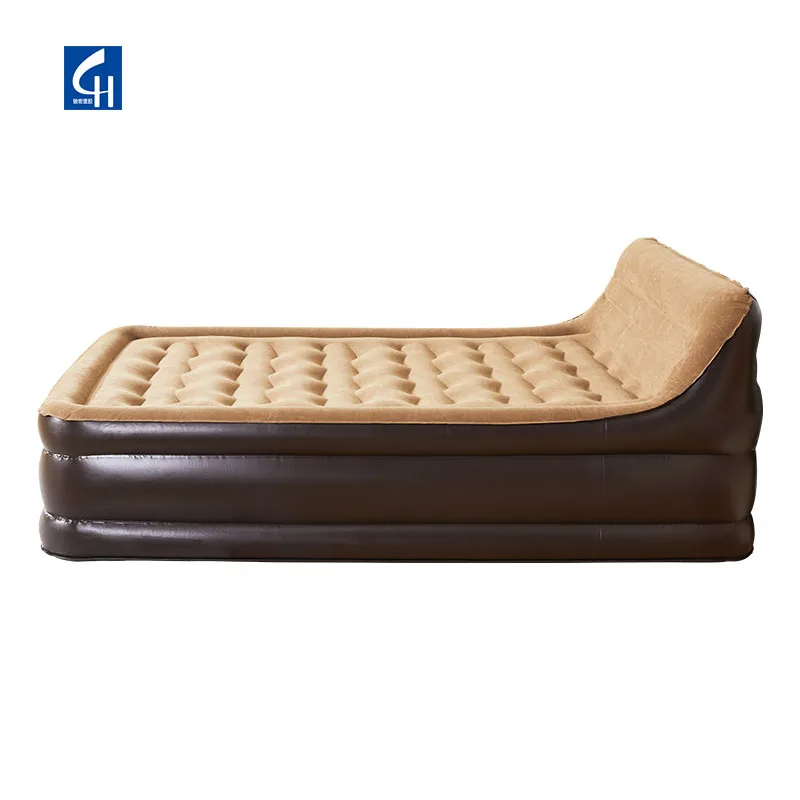 High Quality Inflatable Air Bed Queen Size Double Raised Air Mattress with Built-in Pump for Furniture Use
