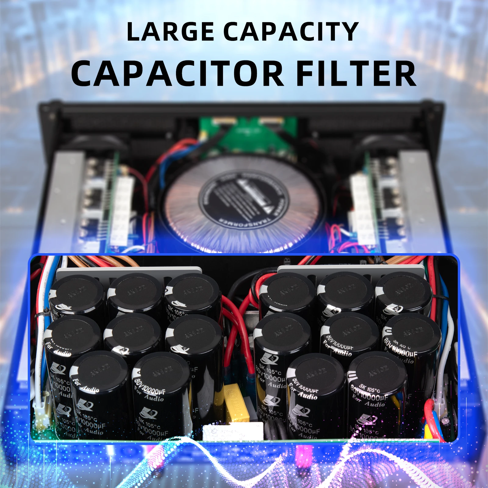 Hight Quality GM10 Power Amplifier Professional 400W*4 For Home Use Karaoke Stage