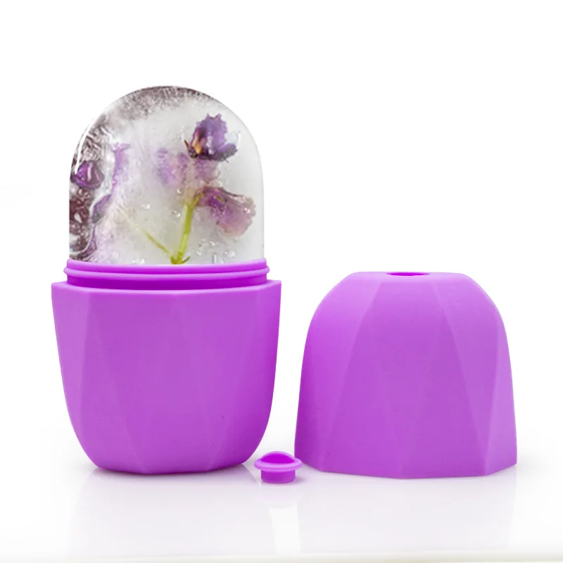 Foam Cube Silicone Capsule Massager Silicon Ice Roller For Face Facial Hand Massage Ball