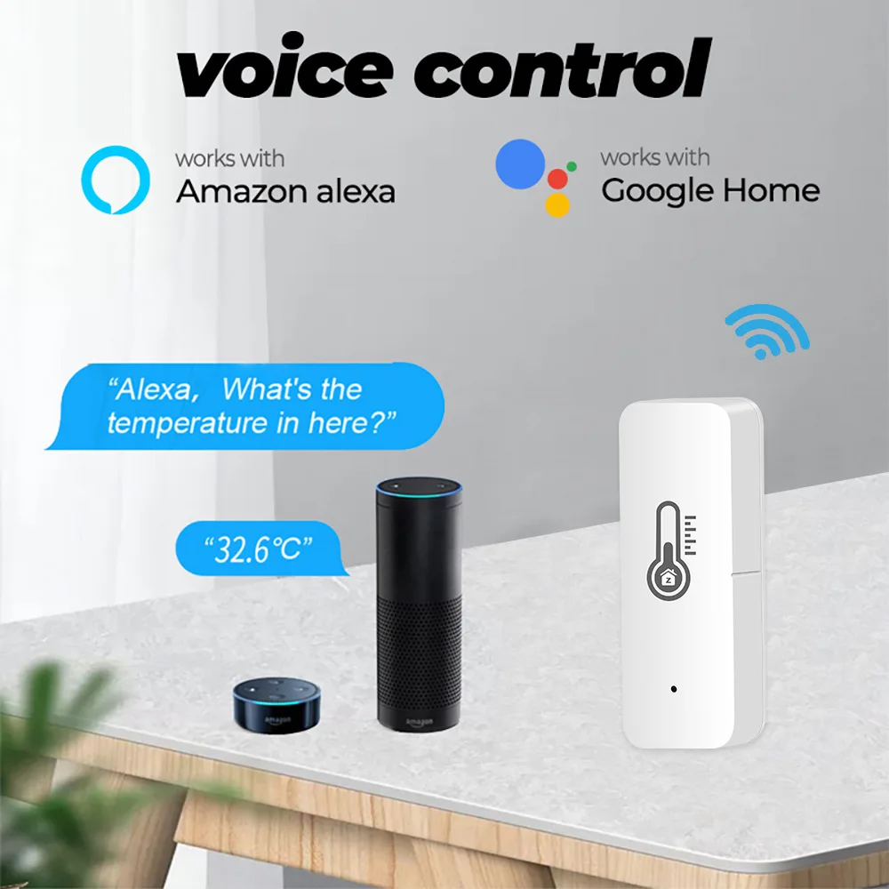 Датчик температуры и влажности Tuya Smart Life Wi-Fi сенсор Zigbee гигрометр термометр переключатель Alexa