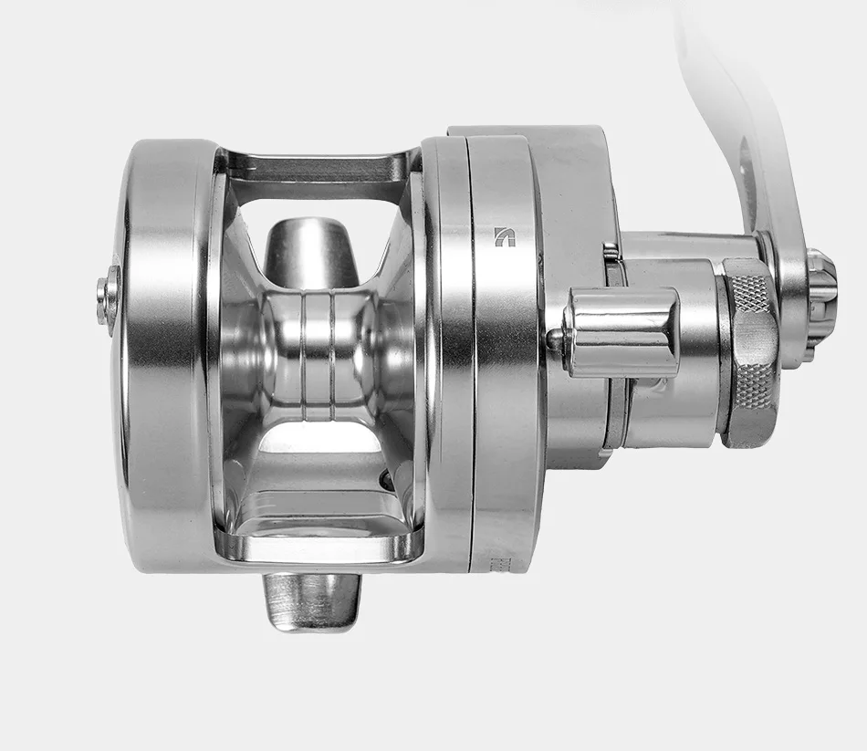 Boat Fishing Conventional Aluminum Alloy Body Large Line Capacity Double Brake 55 LBs Max Drag Trolling Fishing Reel