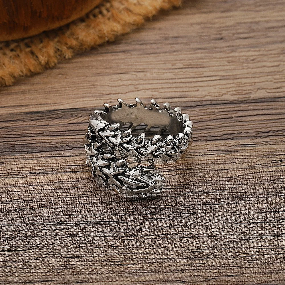 Wholesale Design Jewelry Punk Bone Skull Adjustable Open Finger Ring Silver Plated Alloy Insect Centipede Shape Ring