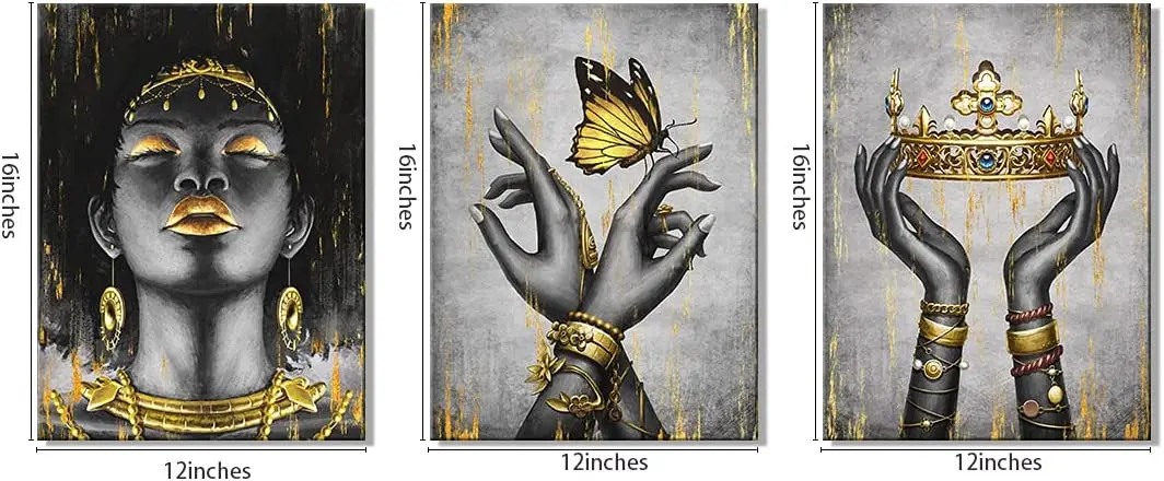 Modern Artwork Home Decoration Oil Painting Three Pieces Hand Painted Artwork Canvas Wall Art hand portrait oil painting