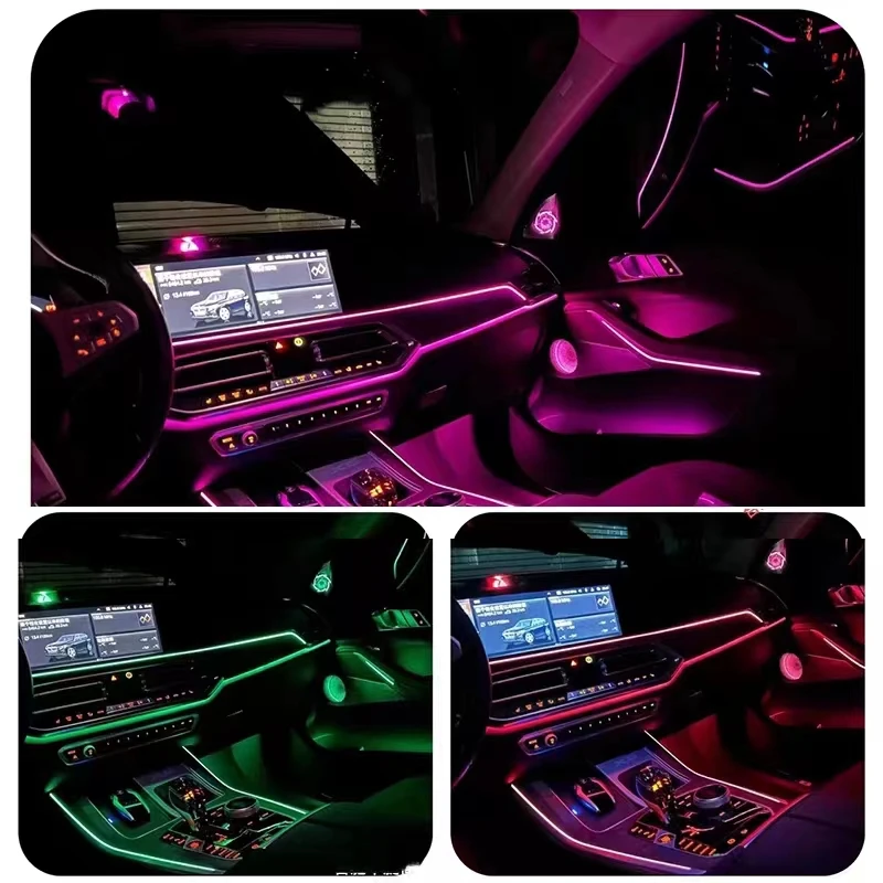Car Accessories Front Rear Door Speaker Glow Tweeter Luminous Night Glow Tweeter Cover LED Cover For BMW X5/X7 G05/G07