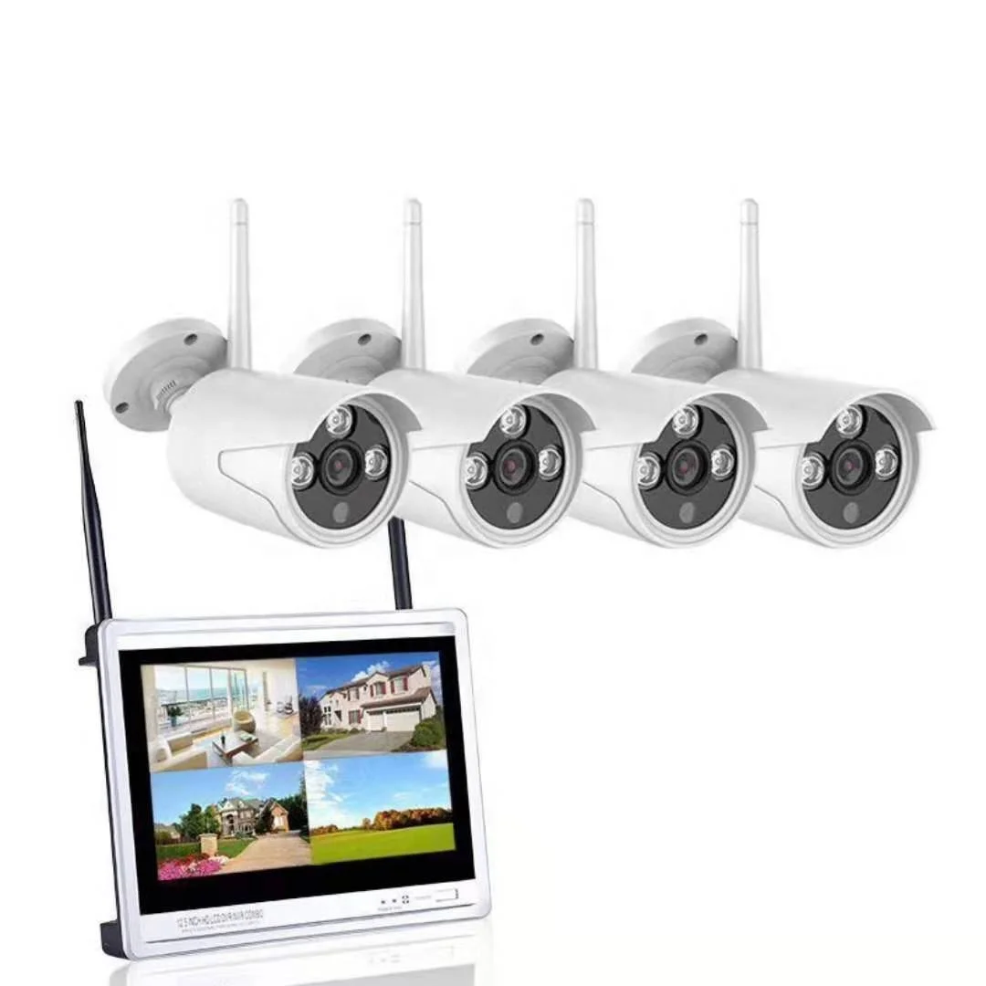 Wifi Pan&tilt Camera 8CH Set 2MP Surveillance Video System 12.5inch Wireless Monitor NVR Home Outdoor Security Camera Kit 4CH