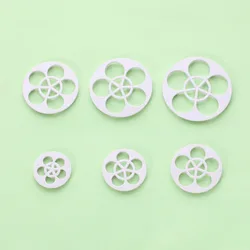 6Pcs/Set Rose Flower Cake Cookie Cutter Mold Fondant Easiest Rose Flower Making Plum Biscuit Mould DIY Baking Tools