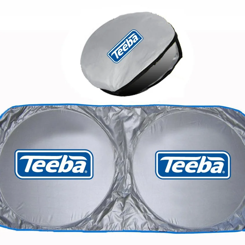 Promotional Custom Printed Auto Car Screen Shade White Car Sunshade with Custom Logo to Giveaway