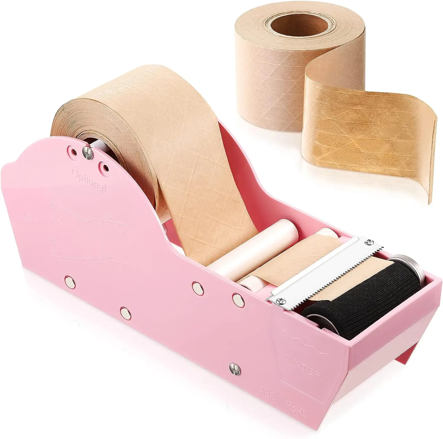 Manual wet water activated kraft paper gum tape cutter dispenser machine