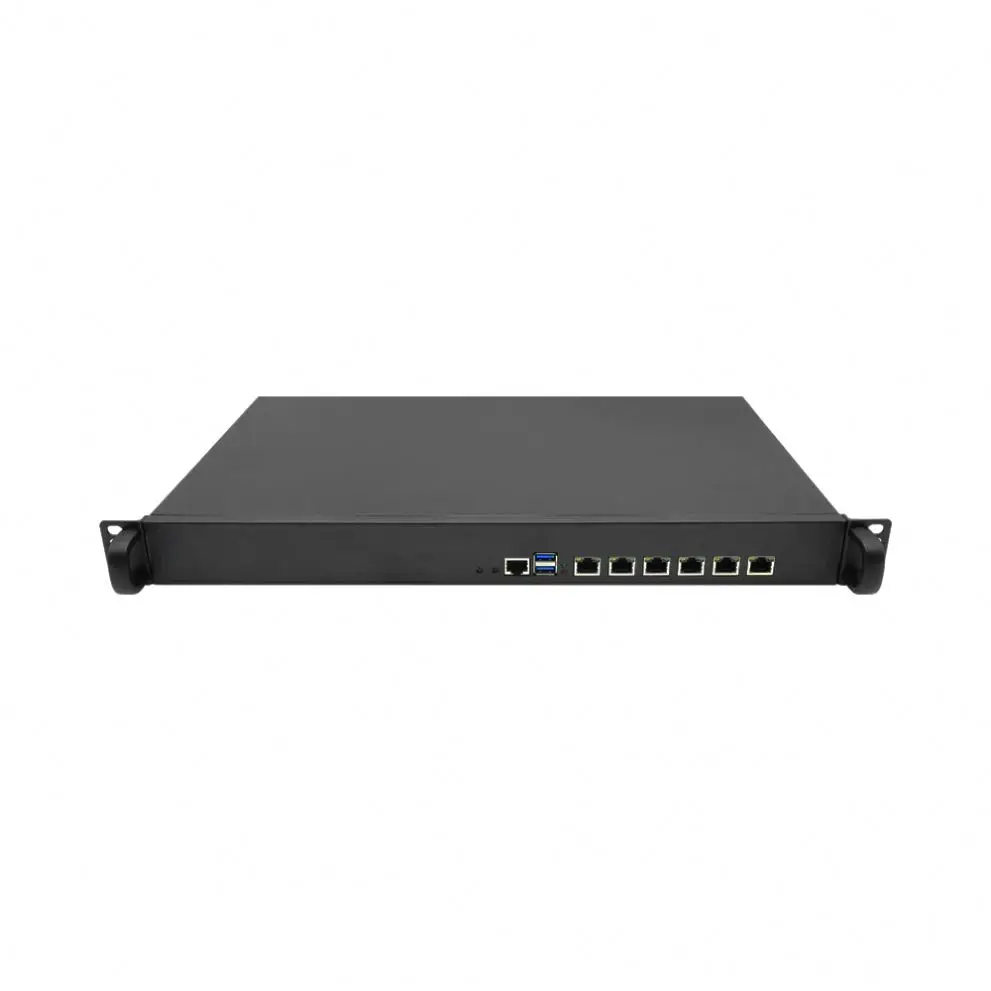 1U Rack Mount 6*i225V Lan Port Pfsense Firewall J4125 Quad Core Network Security PC Cheap Firewall Hardware Soft Router