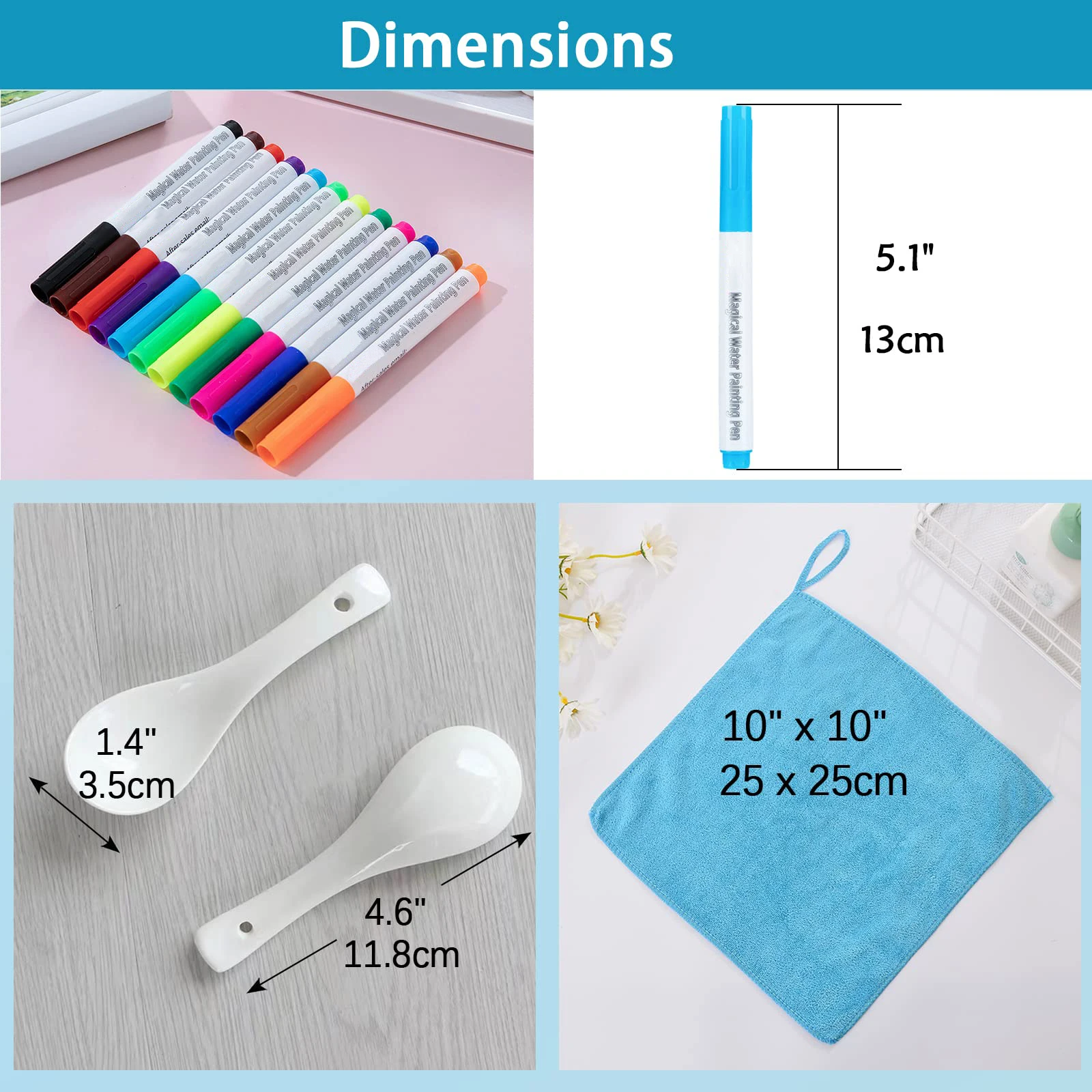 8 Colors Kids Magic Drawing Pen Bundle Magical Water Painting Floating Marker Pens