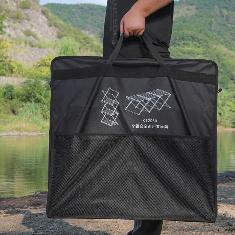 Oem Custom Outdoor Ultralight Multifunctional Foldable Hanging Rack Shelf Portable Aluminum Suitcase Folding Camping Table