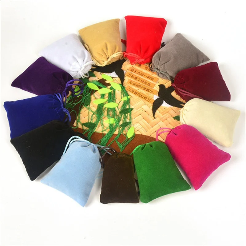 Custom Fabric Velvet Dust Pouch Jewelry Packaging Bag Velvet Pouches
