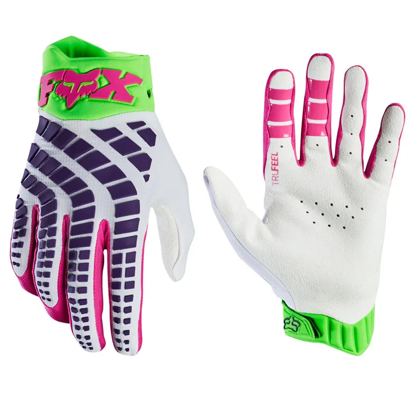 FOX Cycling Bike Gloves Men Women Padded Anti-Slip Mountain Bike Gloves Touch Screen Full Finger Road Bicycle Biking Gloves