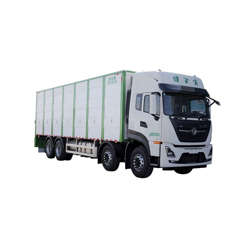 4 Floor 465 Horsepower Aluminum 9.6m 8x4 Dongfeng Animal Truck Livestock Pig Transport Truck