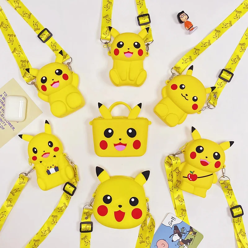 Wholesale Silicone Toy Doll New Style Single Shoulder Pika Monster Charmander Squirtle Poke Diagonal Crossbody Mon Cartoon Bag
