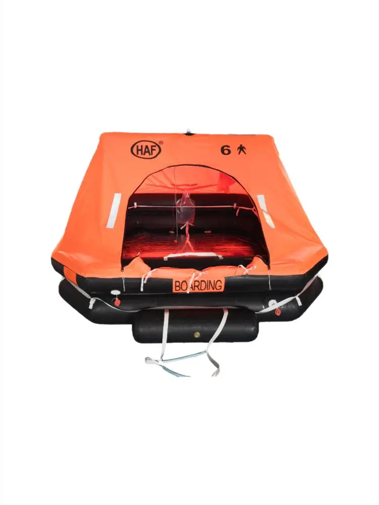 Solas throw type inflatable liferaft for marine