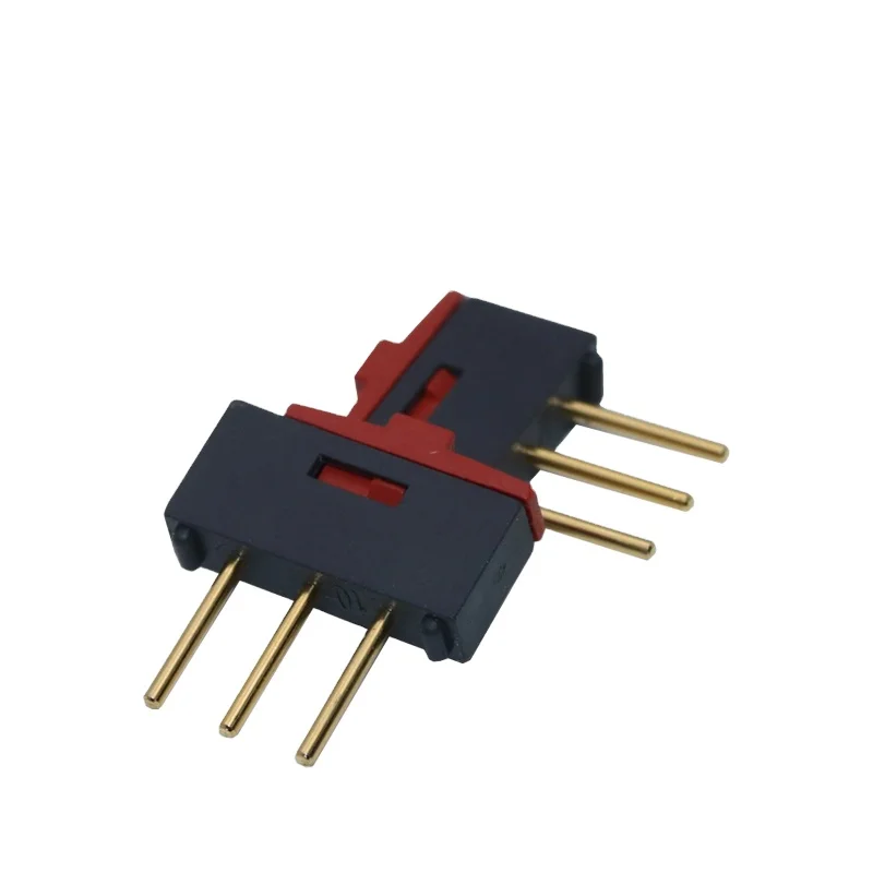 CHA red black mini slide switch red handle through hole slide switch 3 positions