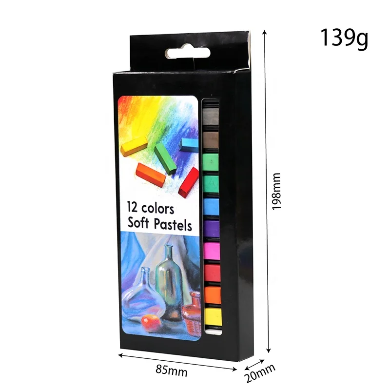 24 Assorted Colors Soft Pastels Chalk Stick for Crafts Projects,Drawing, Blending,Layering, perfect for beginners and Artist