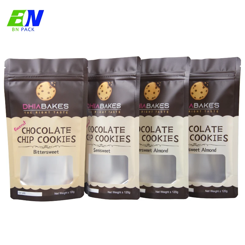 Custom 100mg 500mg Cookie Puffs Chips Brownie Snack Food Smell Proof Edible Packaging Zipper Mylar Bags With Window