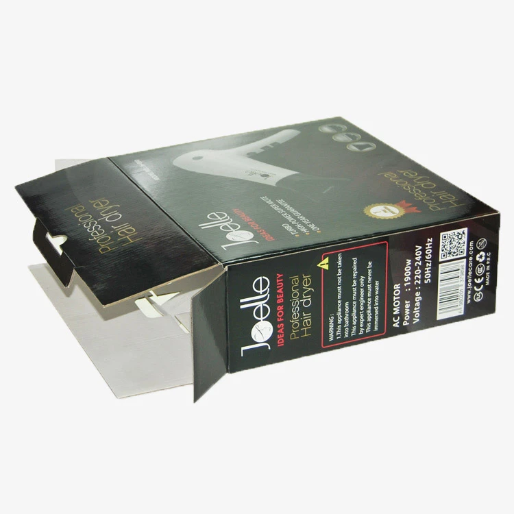 Custom Printed E Flute Corrugated Boxes Package Box for Hair Dryer Small Household Appliance Packaging