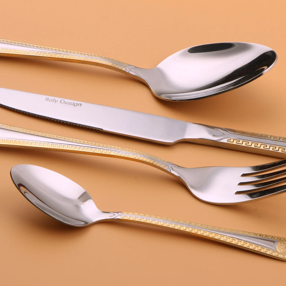 72 pcs gottinghen cutlery set gold plated flatware in wooden case 2 layers