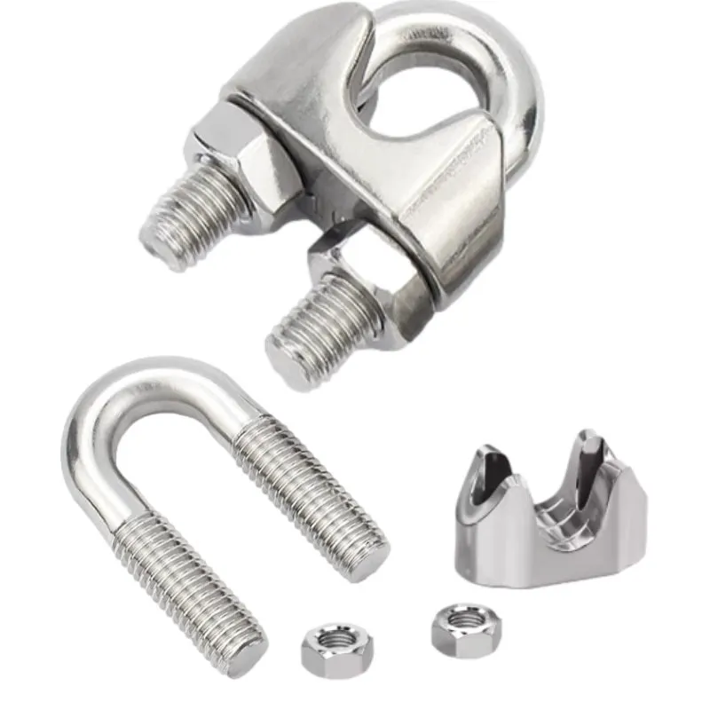 Factory Rigging Stainless Steel Cable Clamp Hardware Wire Rope Clamp U-Clip