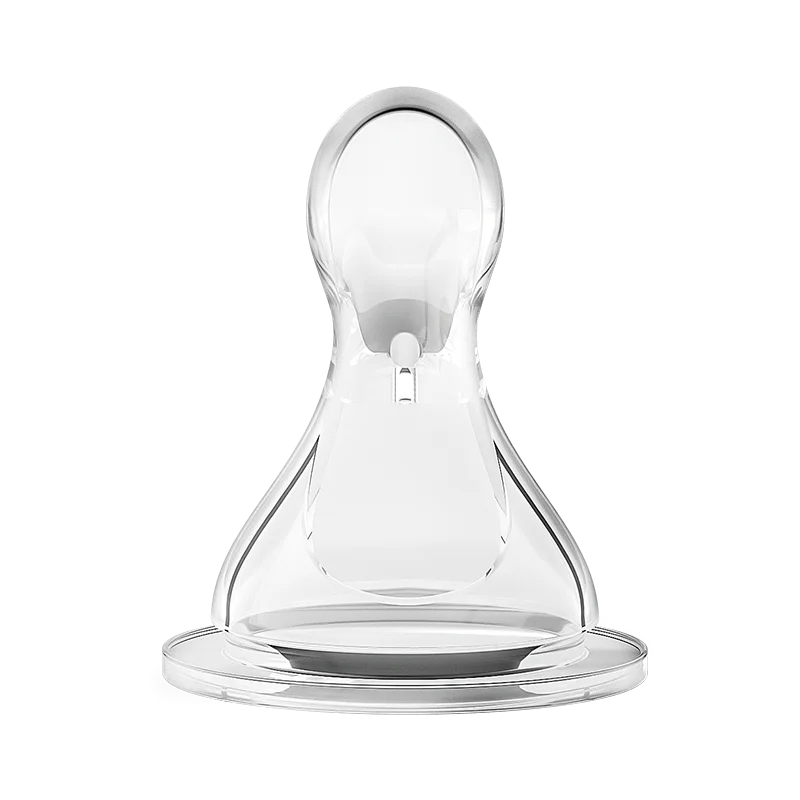 2023 Best Selling 100% Latex Free soft silicone baby feeding bottle with spoon nipple