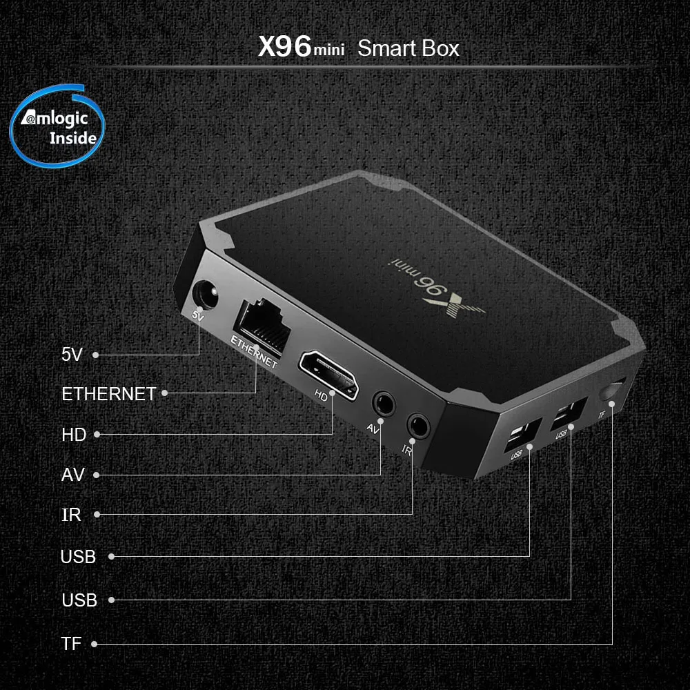Smart Tv Box Android 9.0 S905W X96 Mini 2.4G Wifi Full Hd 3D 4K Media Player 2Gb 16Gb Google Youtube Set Top Box X96Mini