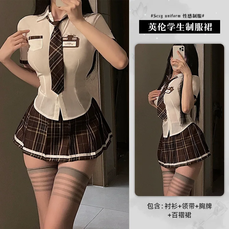 Cosplay Black Blue Sexy Outfit Costume Suit Underwear Uniform for Adult Women Fancy JK Skirt Uniform Costumes