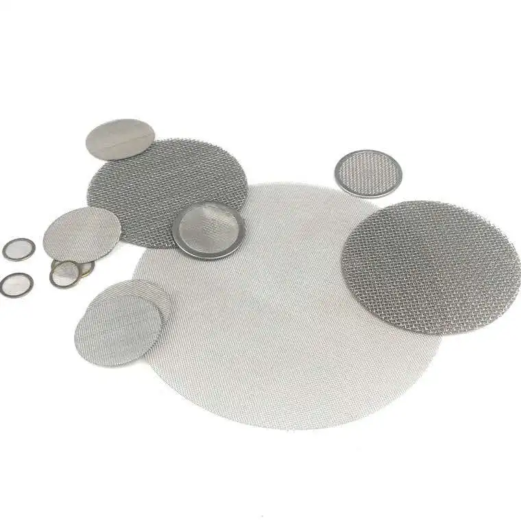 10 15 20 Micron Round Stainless Steel Edge Packed Filter Mesh Packs Filter Disc Mesh