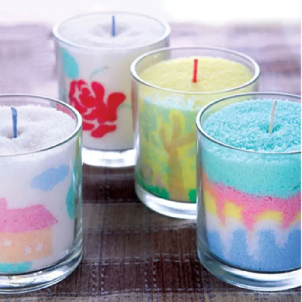Wholesale Handmade Diy Sand Wax Supplier Colored Reusable Sand Candle Granules