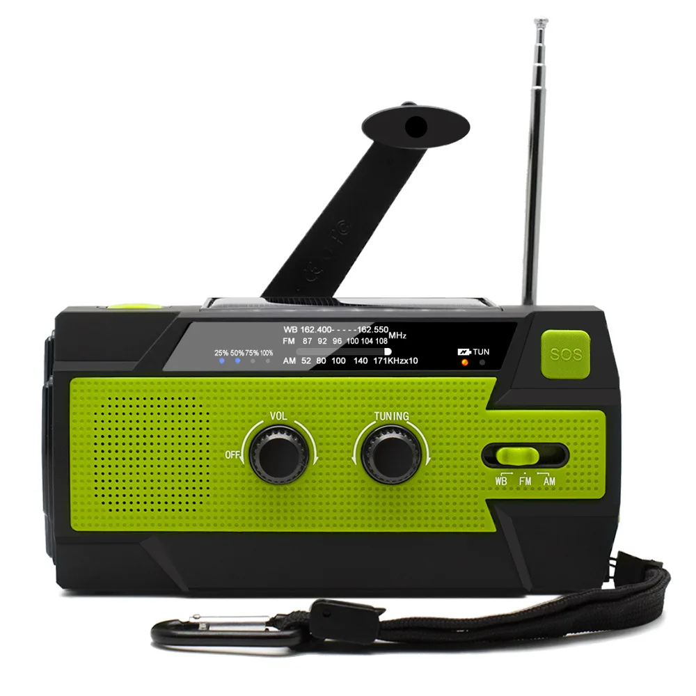 AM/FM/ WB NOAA DYNAMO HAND CRANK RADIO SOS Radio