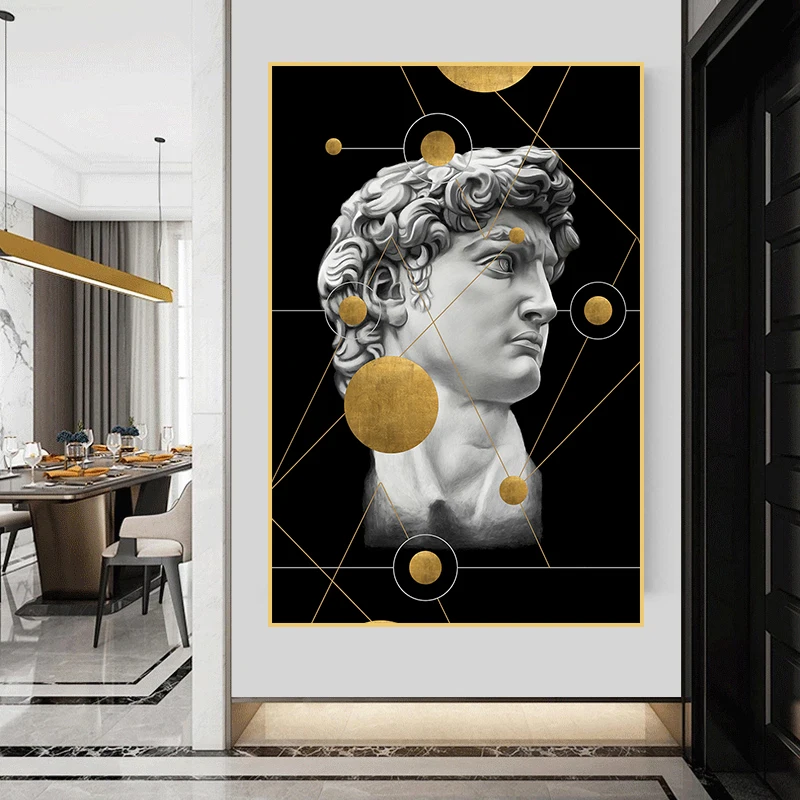 Home Decor Canvas The David of Michelangelo Printed Statue Poster Painting Modern Wall Art HD Pictures for Living Room Modular