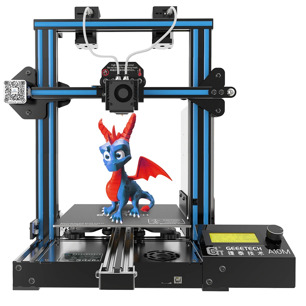 Geeetech A10M 2 in 1 out Mix Color 3D Printer Fast Assembly Impresora 3D Prusa I3 Structure Provide 3D Printing Machines