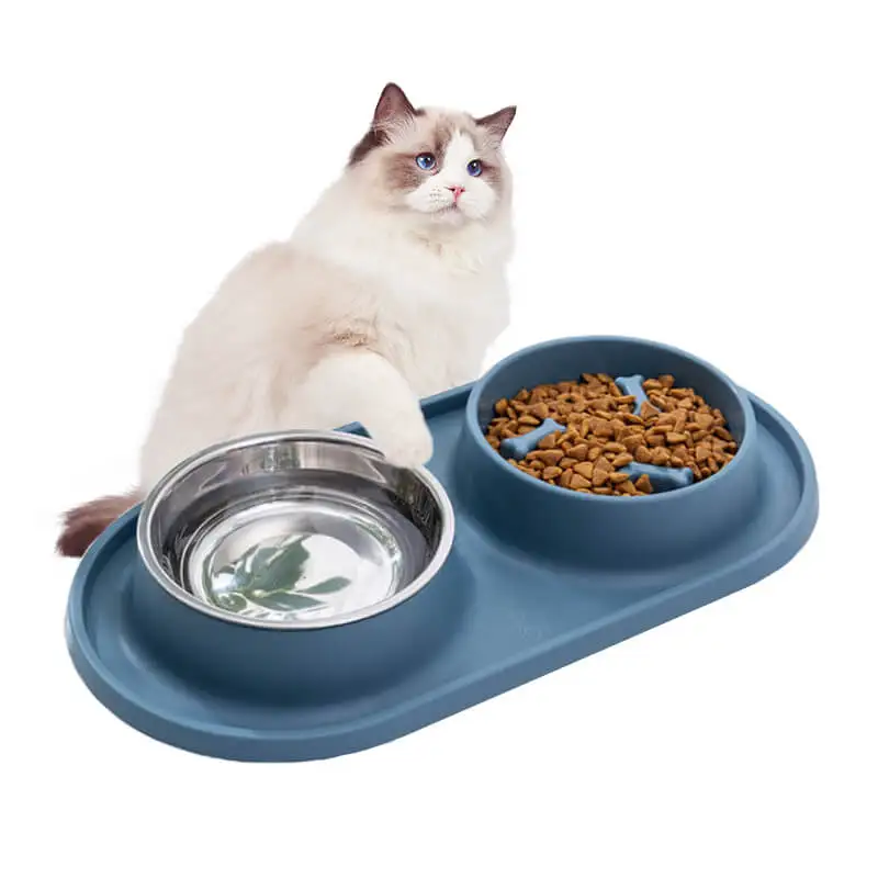 Wholesale Stainless Steel Slow Food Bowl Dual-Purpose Stainless Steel High-Quality Small Animals Dog Bowls