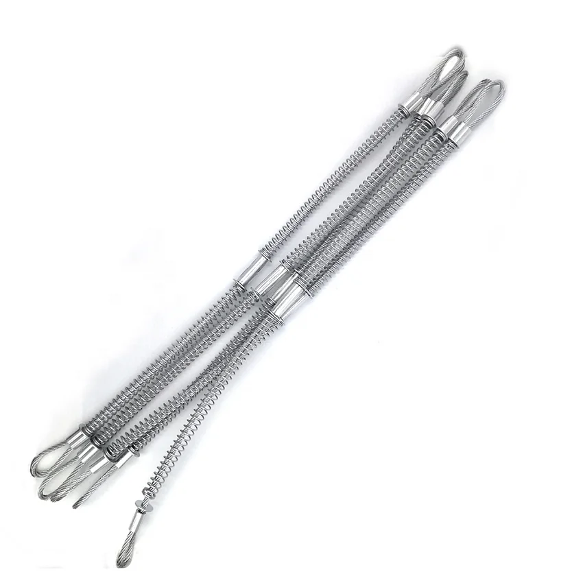 Wholesale whip check rope Prevent to take off the chain Spring safety cable