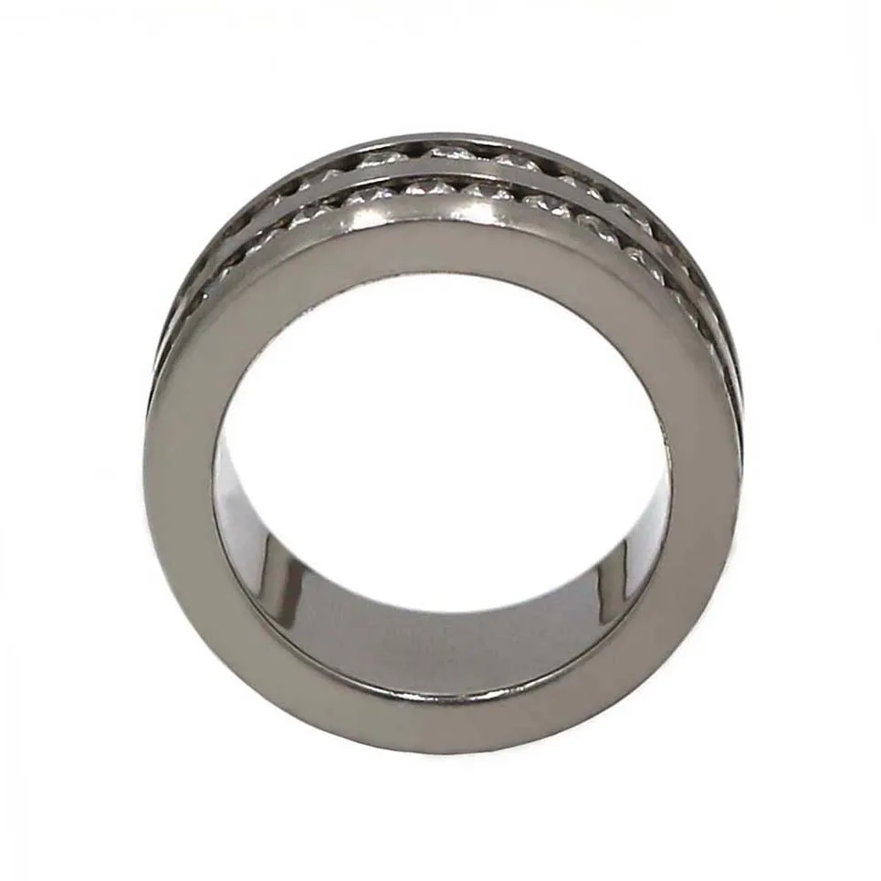 
LR480 full eternity titanium wedding rings channel set with cz titanium bands 